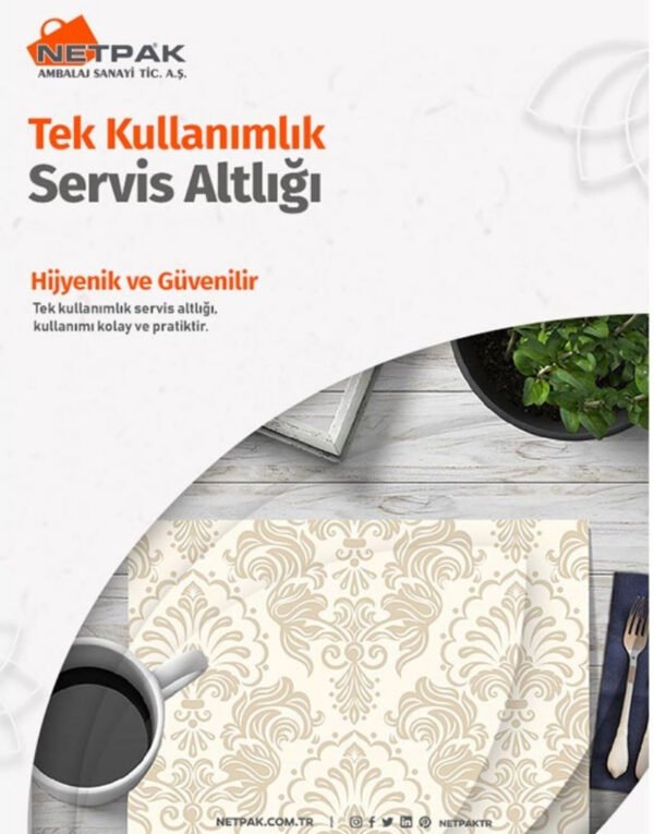 Tek kullanımlık Servis Altlığı